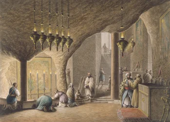 La grotta della Natività, Betlemme, pub. da William Watts
